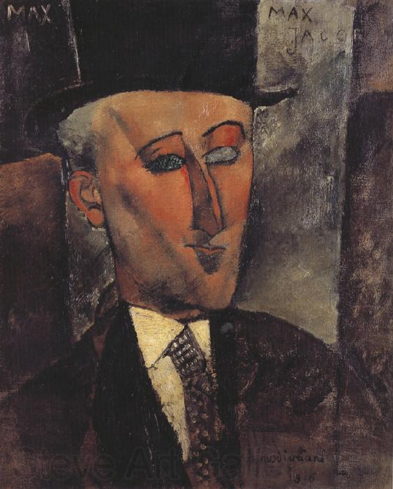Amedeo Modigliani Portrait of Max Jacob (mk39) Spain oil painting art